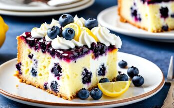 lemon and blueberry cake